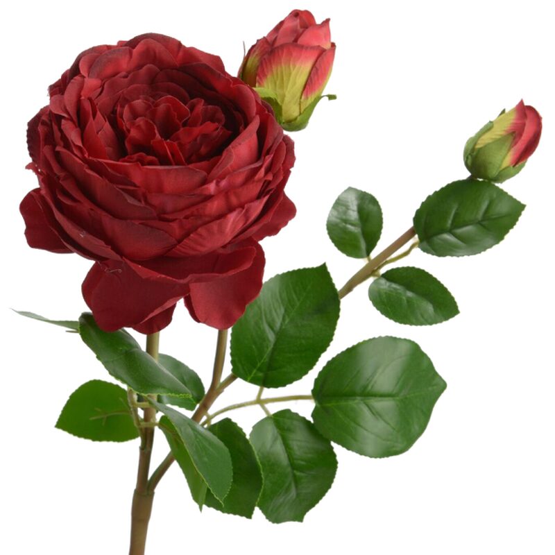 Fleur artificielle ROSE coloris rouge