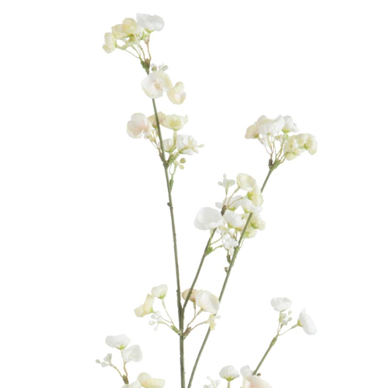 Fleur artificielle HYDRANGEA POMPON coloris blanc