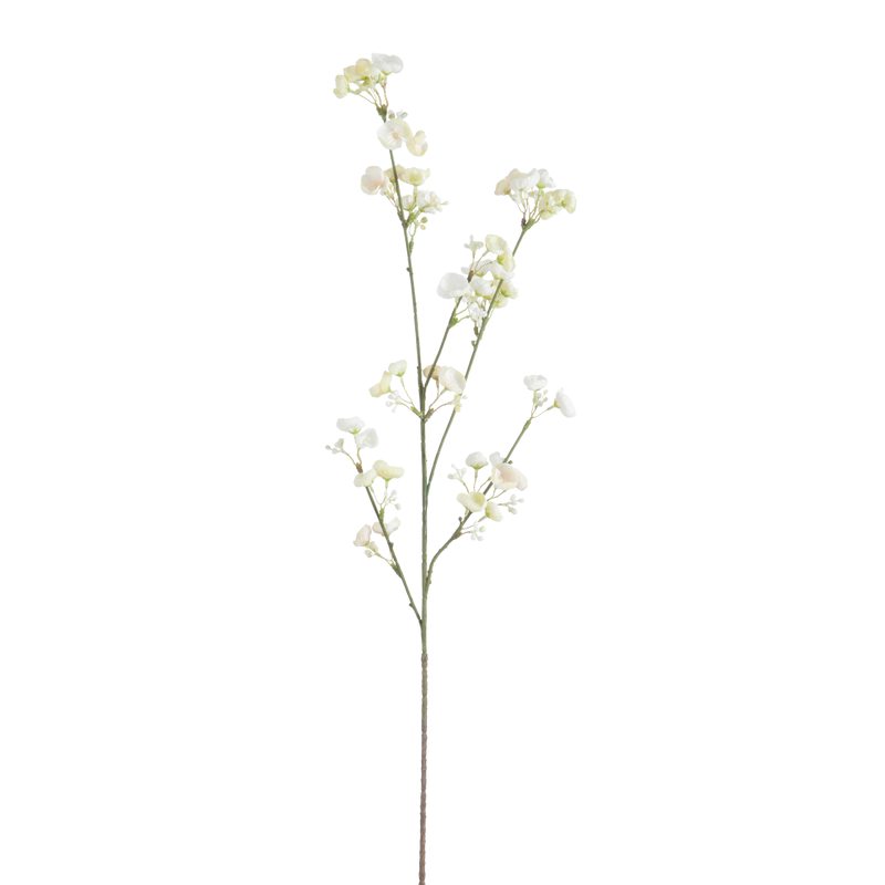 Fleur artificielle HYDRANGEA POMPON coloris blanc