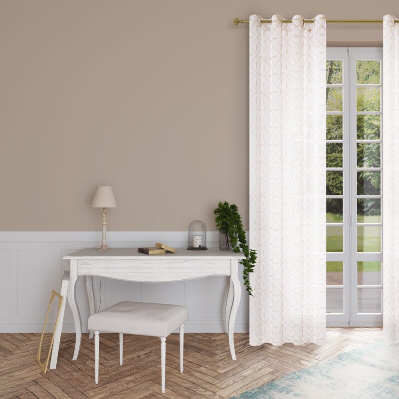 Voilage FAÏENCE coloris beige 135 x 260 cm
