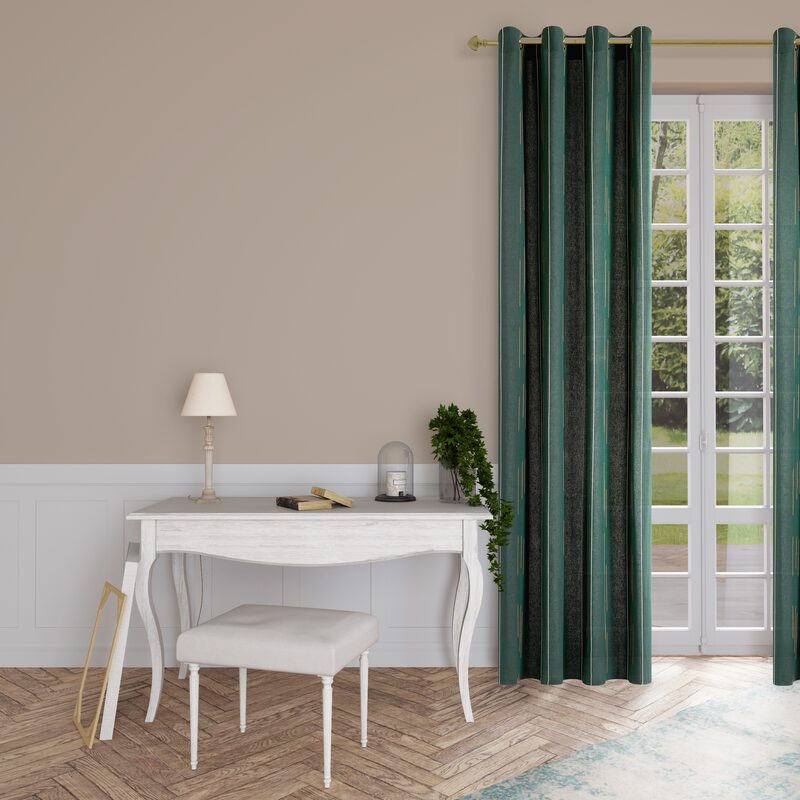 Rideau MIKADO coloris vert 140 x 260 cm