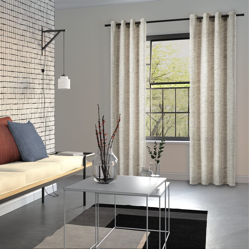 Rideau SIERRO coloris sable beige 140 x 260 cm