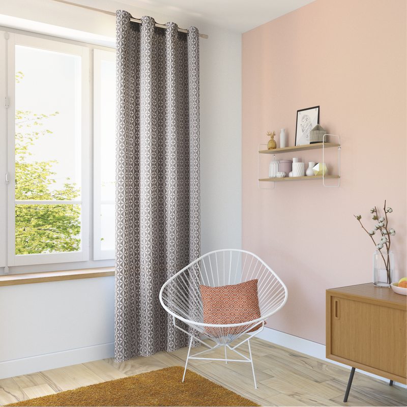 Rideau DAKOTA coloris gris 140 x 260 cm