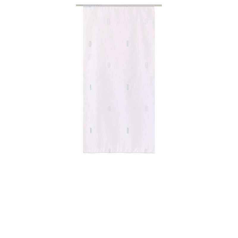 Vitrage CLUB coloris bleu aqua 65 x 130 cm