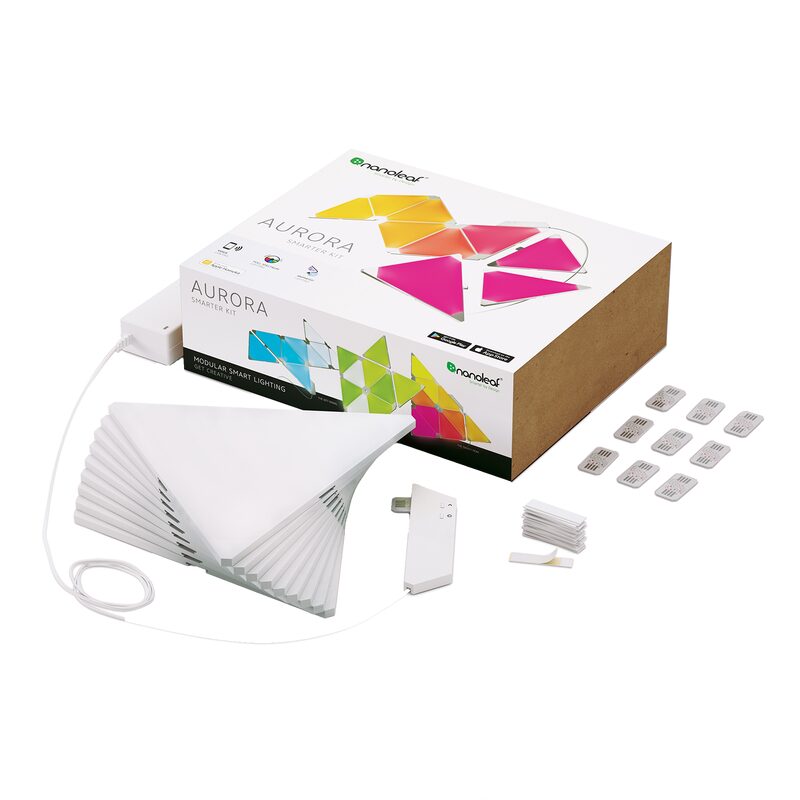 Objet mural connecté AURORA X NANOLEAF coloris blanc