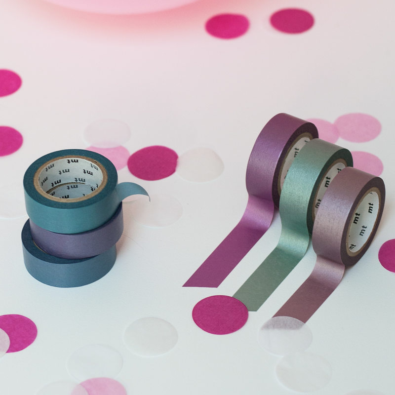 Masking tape PEARL coloris fuchsia