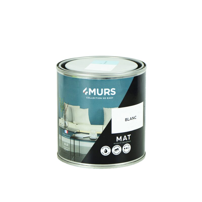 Peinture Finition SO EASY Acrylique blanc Mat 0,5 L