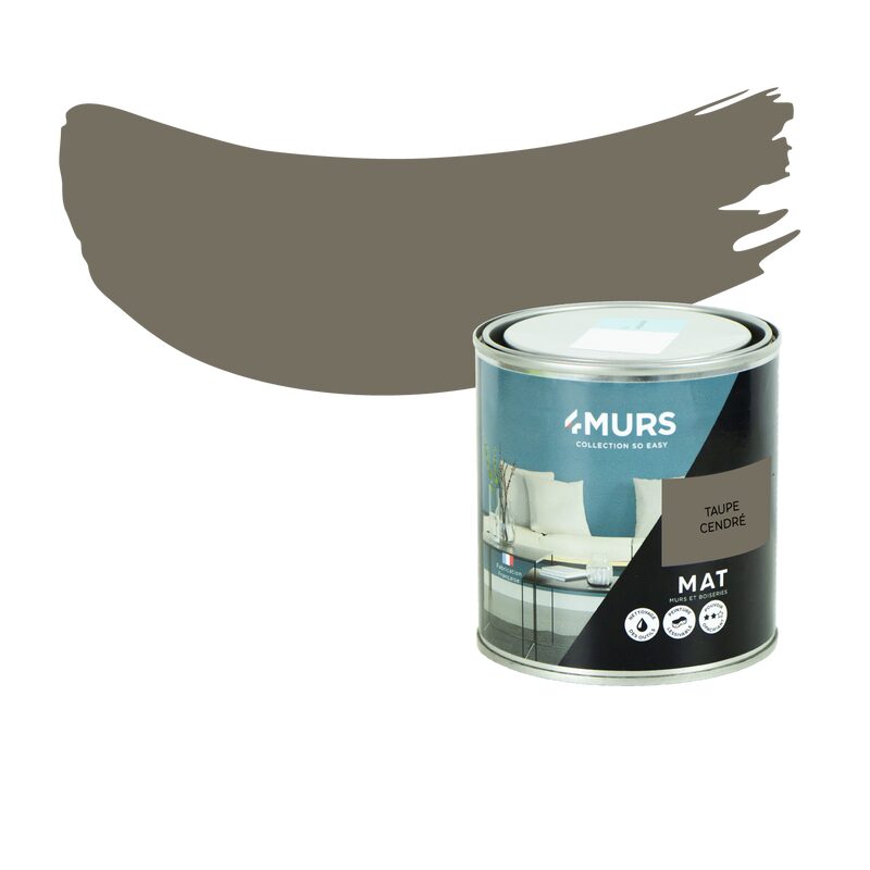 Peinture Multi-supports SO EASY Acrylique taupe cendré Mat 2,5 L