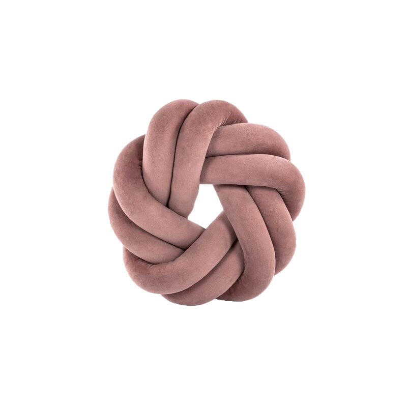 Coussin KNOT coloris mauve 30 x 30 cm