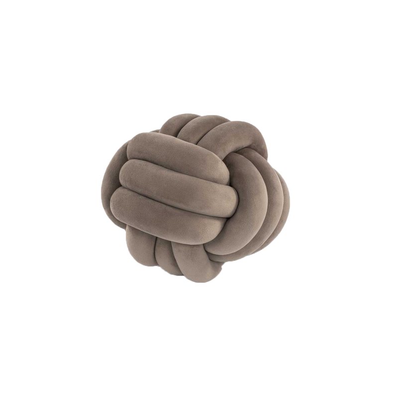 Coussin KNOT coloris taupe