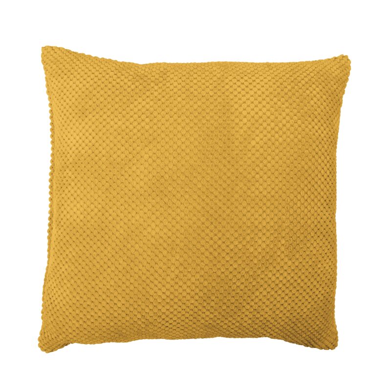 Coussin BUBBLE coloris jaune moutarde 45 x 45 cm