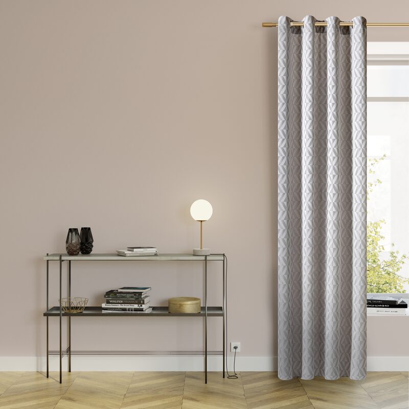 Rideau MIROIR coloris gris perle 140 x 260 cm