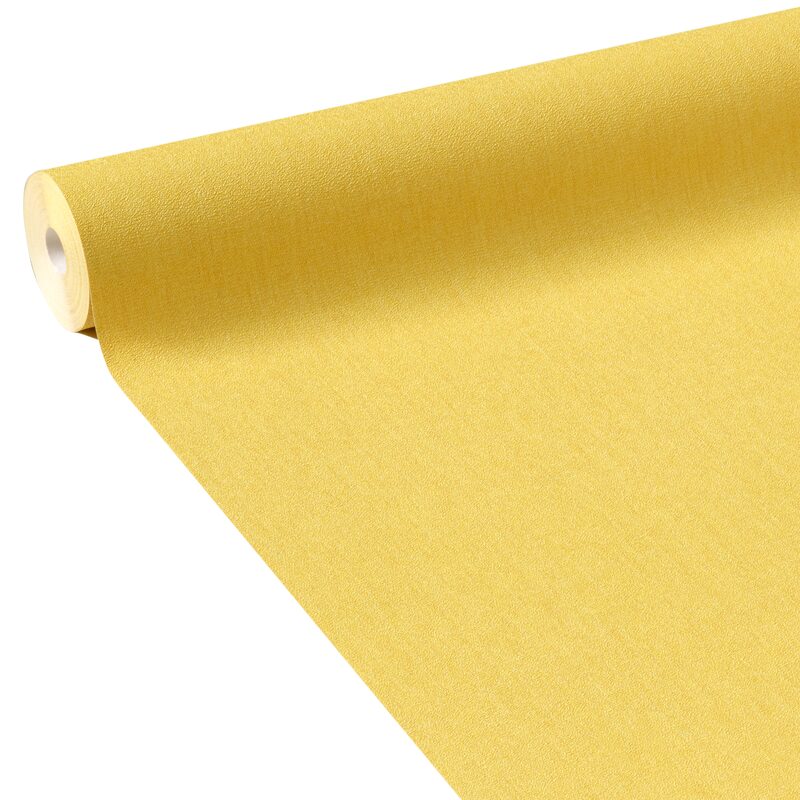 Papier peint intissé CALICO coloris jaune paille