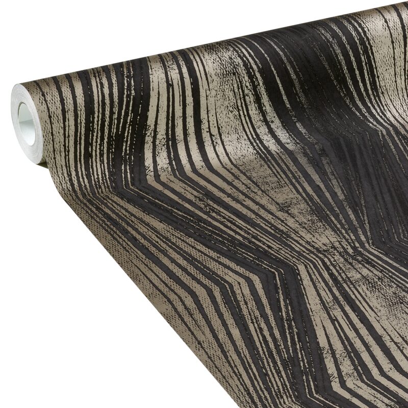 Papier peint intissé SOAN coloris noir