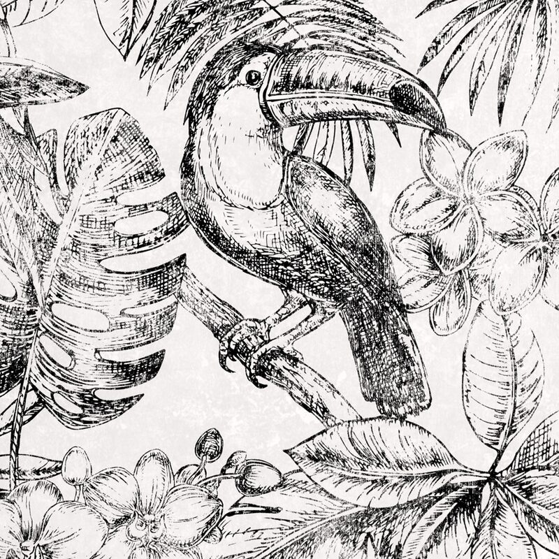 Papier peint intissé JUNGLE LEAF coloris lin