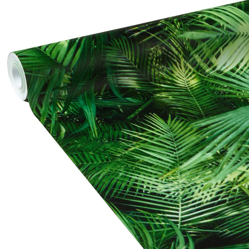 Papier peint intissé RAINFOREST coloris vert feuille