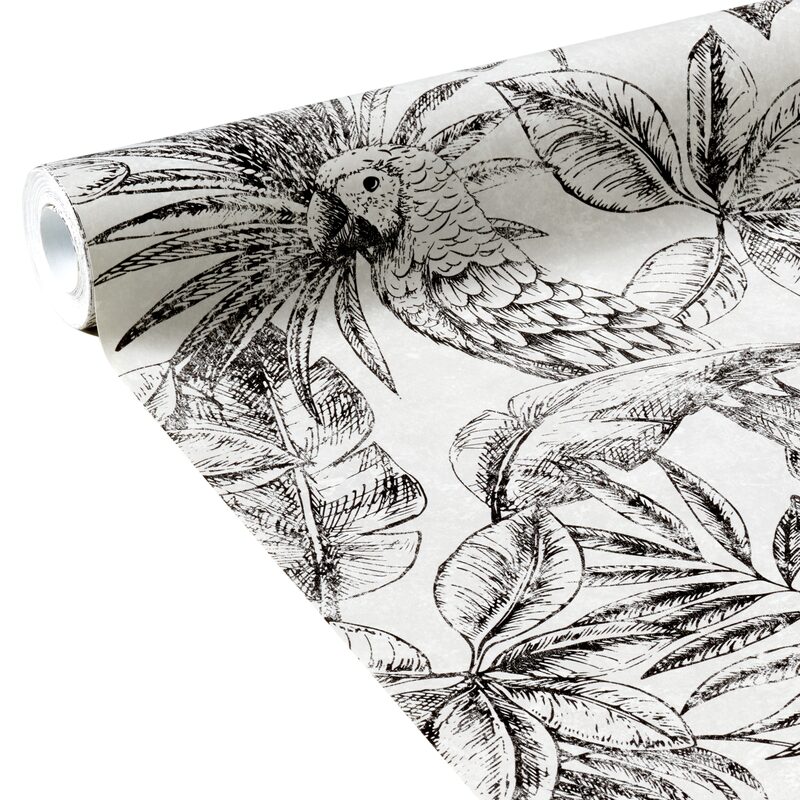 Papier peint intissé JUNGLE LEAF coloris lin