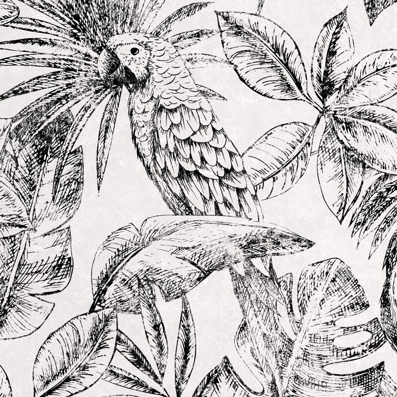 Papier peint intissé JUNGLE LEAF coloris lin