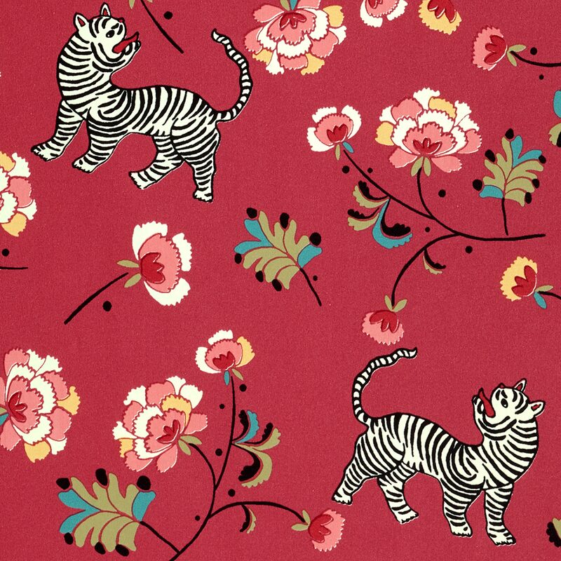 Papier peint intissé SICHUAN coloris rosewood