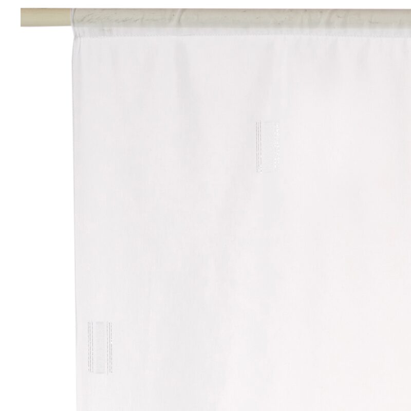 Vitrage CLUB coloris blanc 80 x 210 cm