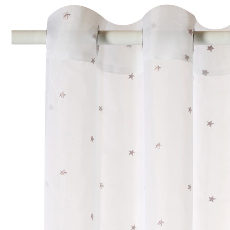 Voilage VENUSIA coloris gris perle 140 x 240 cm