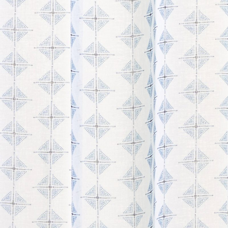 Voilage SAVANA coloris bleu gris 140 x 240 cm
