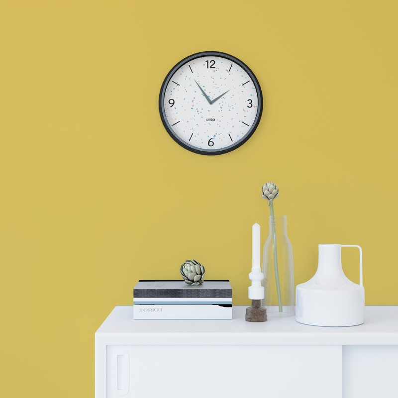 Horloge TERRAZZO coloris blanc