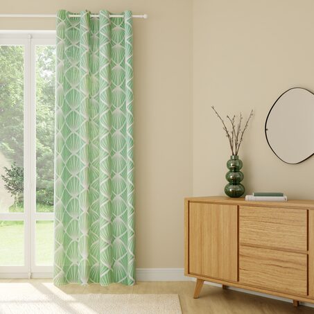 Rideau BOTANICA coloris vert menthol 140 x 260 cm