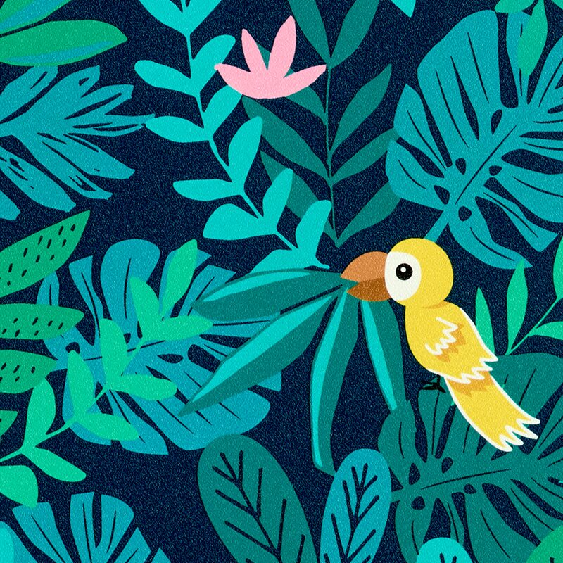 Papier peint intissé JUNGLE KIDS BY E.RIVASSOUX coloris bleu marine