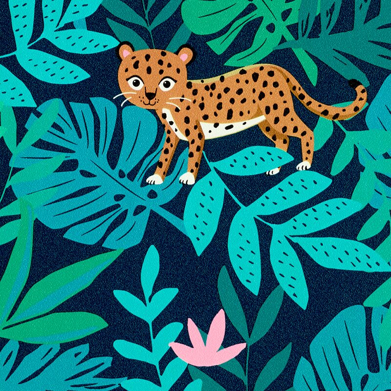 Papier peint intissé JUNGLE KIDS BY E.RIVASSOUX coloris bleu marine