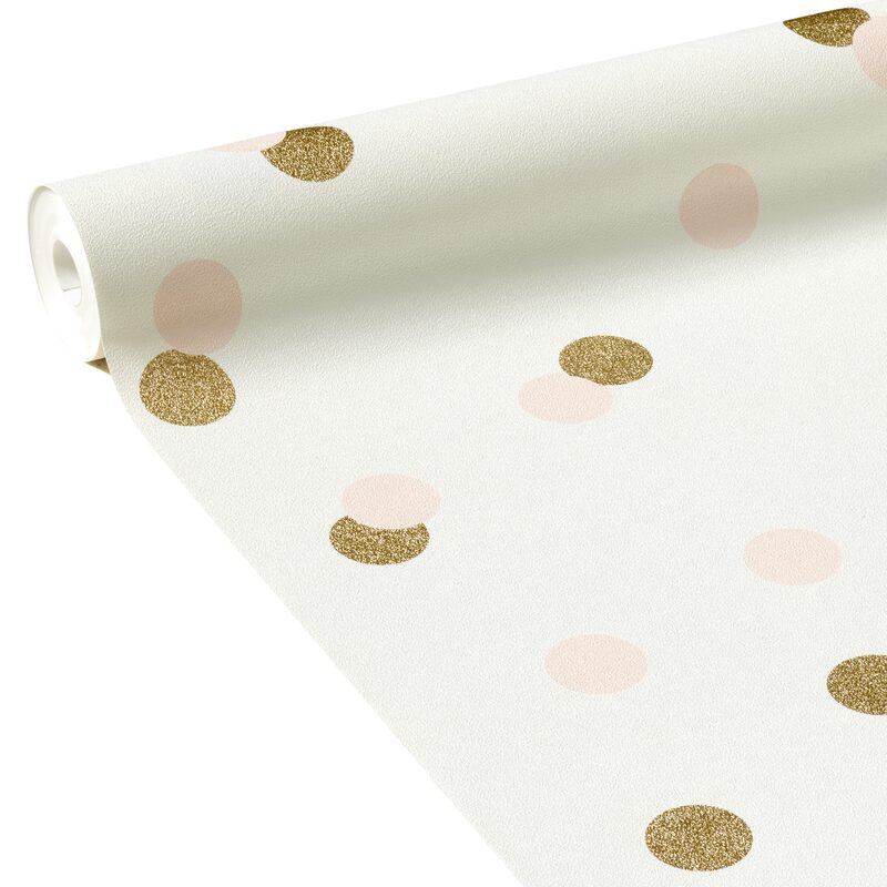 Papier peint intissé CONFETTIS BY NYMPHEA'S FACTORY coloris blanc