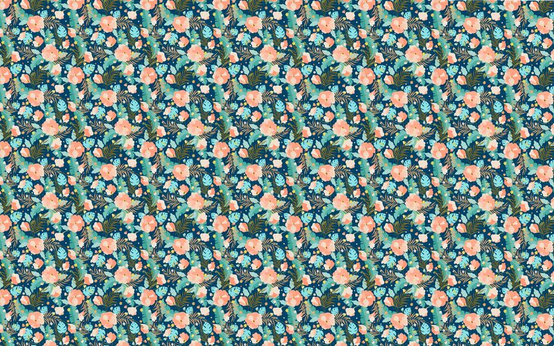 Papier peint intissé CREPUSCULE TROPICAL BY NYMPHEA'S FACTORY coloris bleu paon