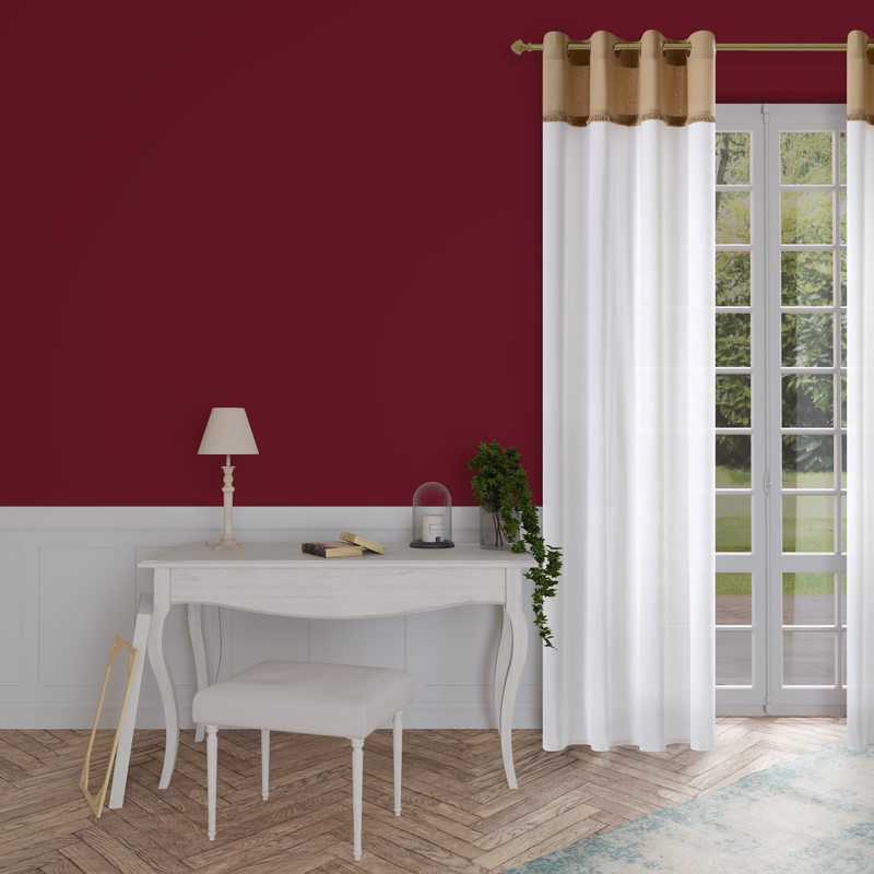 Rideau BOHEME coloris blanc 140 x 260 cm