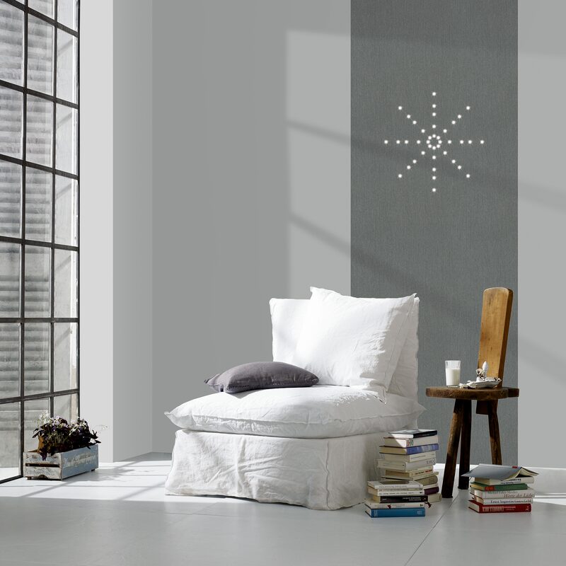 Papier peint intissé LED STARLED coloris gris anthracite