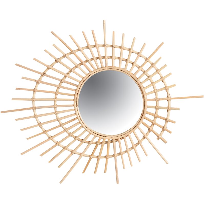 Miroir en rotin SIGRID 75 x 60 cm