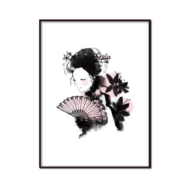 Tableau JAPANESE GEISHA 30 x 40 cm