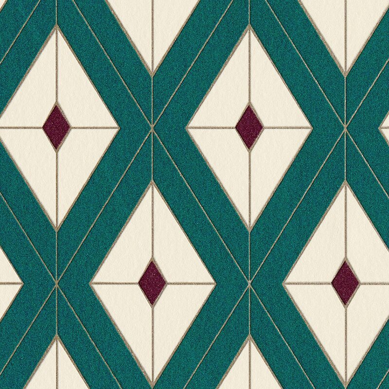 Papier peint intissé NAYADA BY E. RIVASSOUX coloris vert émeraude