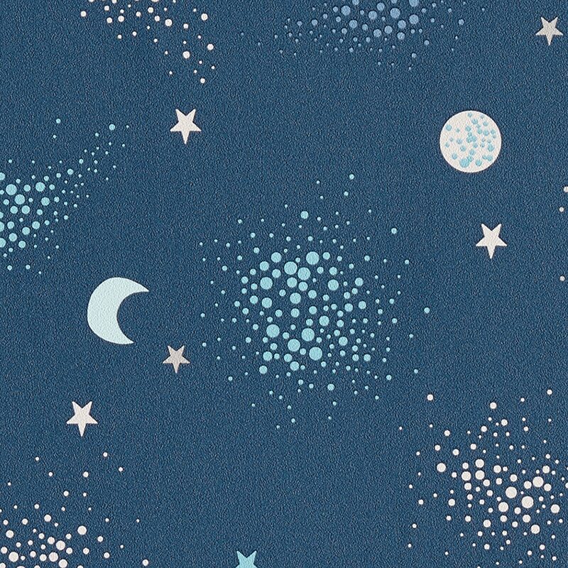 Papier peint intissé COSMIC coloris bleu nuit