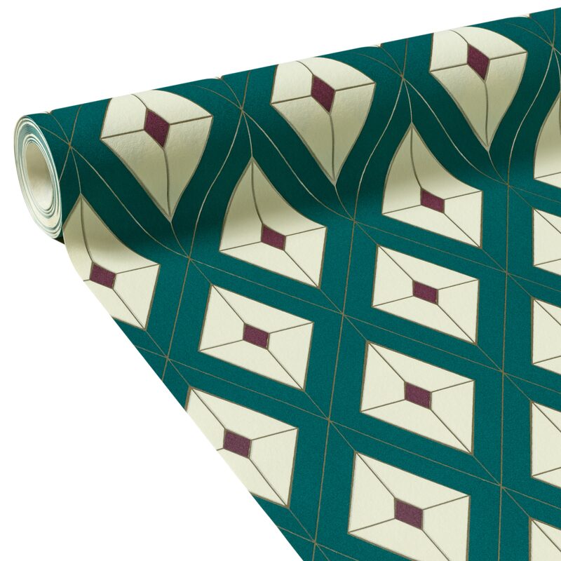 Papier peint intissé NAYADA BY E. RIVASSOUX coloris vert émeraude