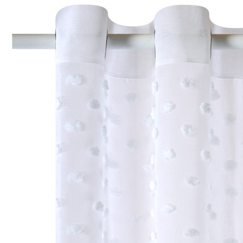 Voilage ELOISE coloris blanc 140 x 240 cm