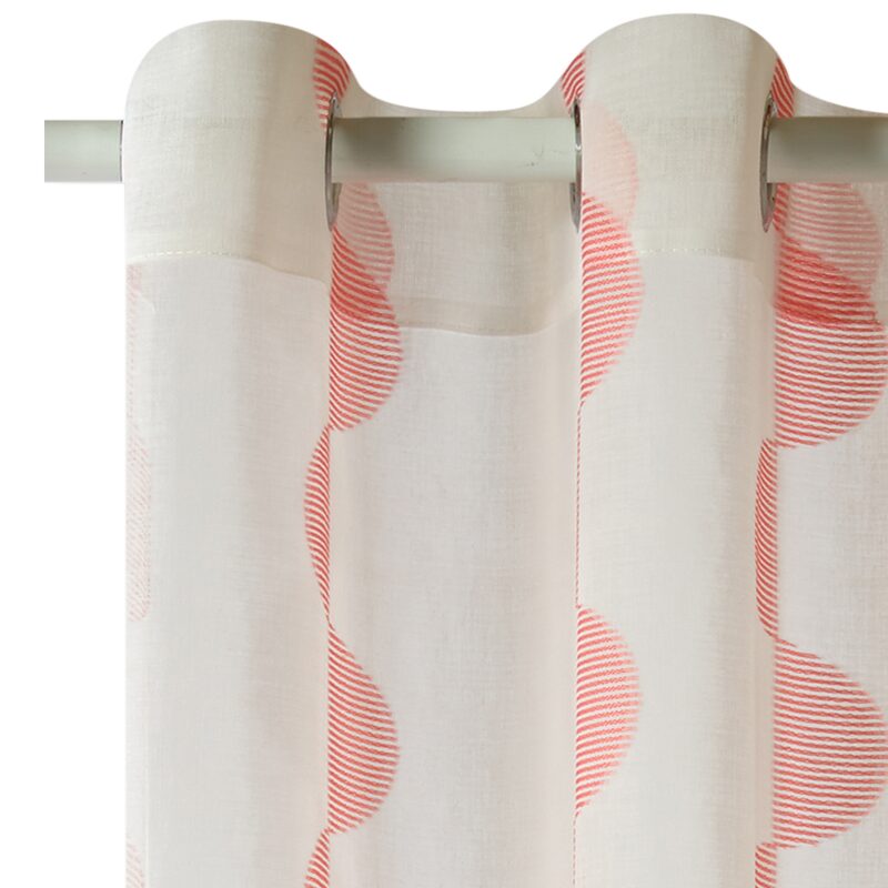 Voilage LUA coloris corail 140 x 240 cm