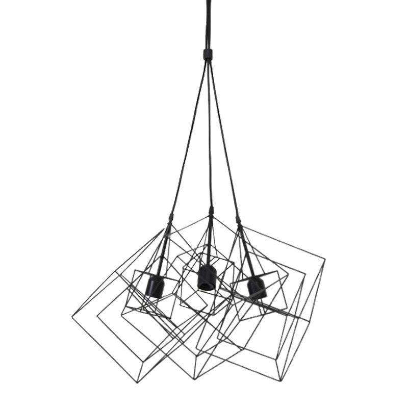 Suspension KUBINKA coloris noir 26 x 25 cm