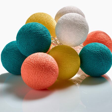 Guirlande lumineuse boule MACARON coloris vert céladon