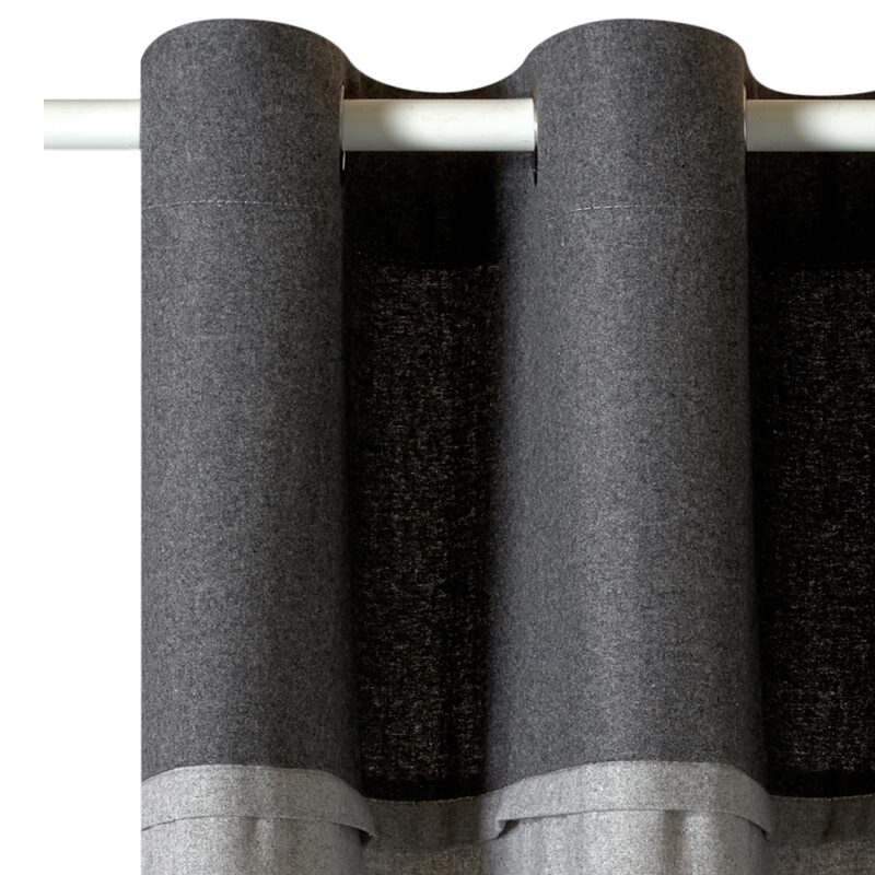 Rideau COUTURE coloris gris 140 x 260 cm