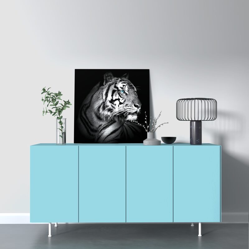 Tableau en verre SHERKAN TIGER 70 x 70 cm