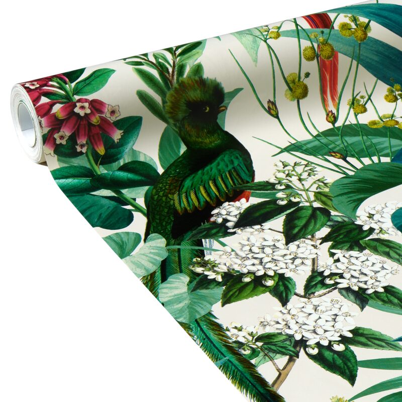 Papier peint intissé MARTINIQUE coloris blanc