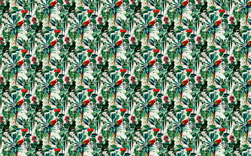 Papier peint intissé MARTINIQUE coloris blanc