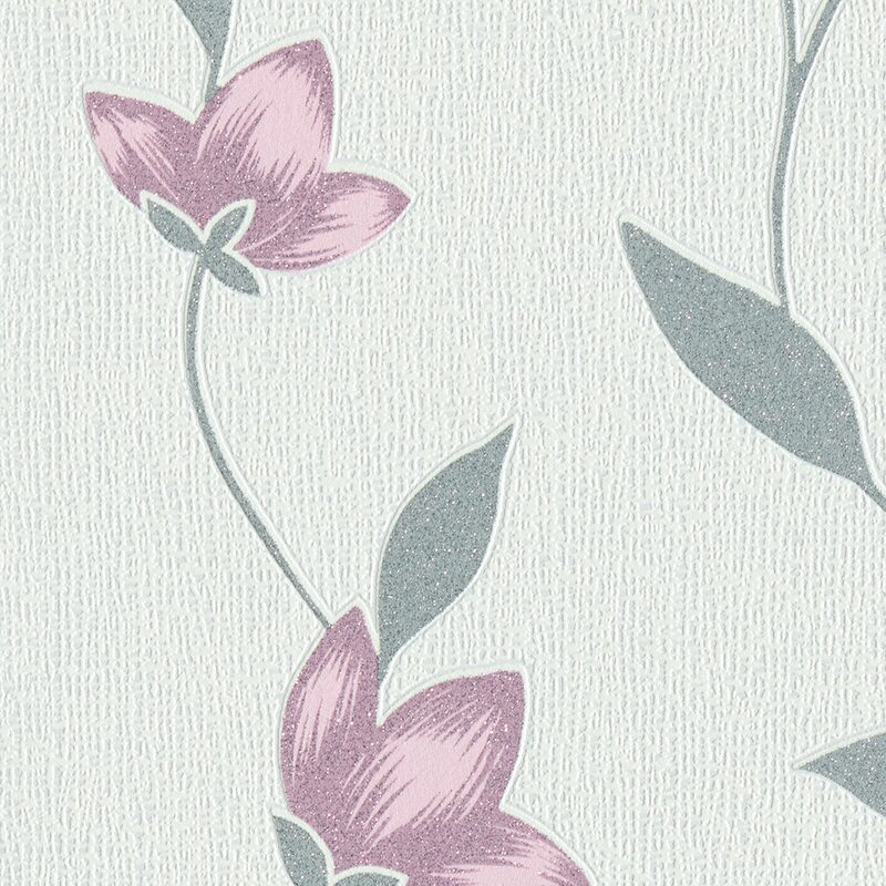 Papier peint intissé EGLANTINE coloris blanc