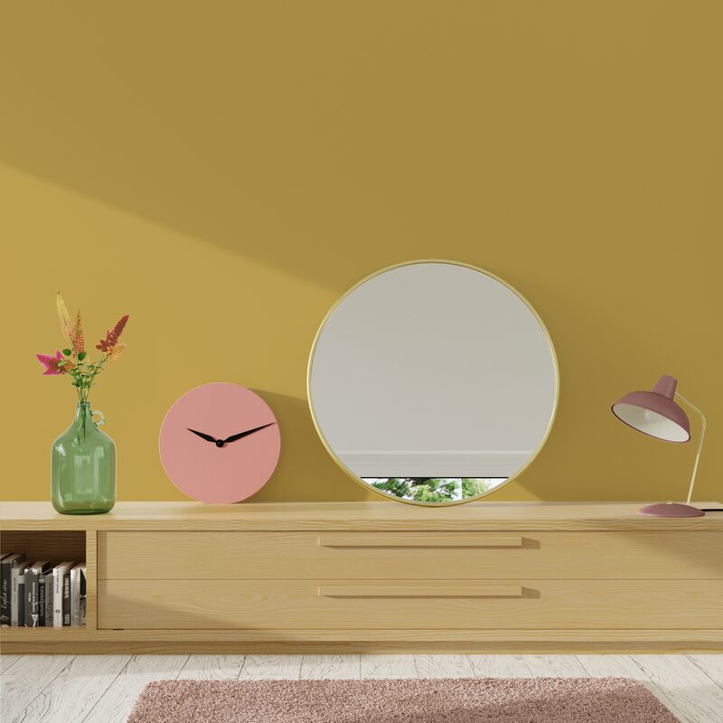 Horloge YNNA coloris terre cuite