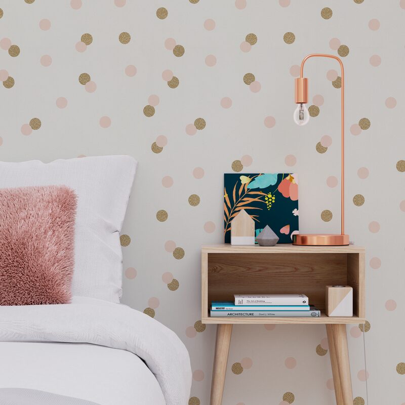 Lampe à poser GATSBY coloris cuivre rose 47 x 15 cm